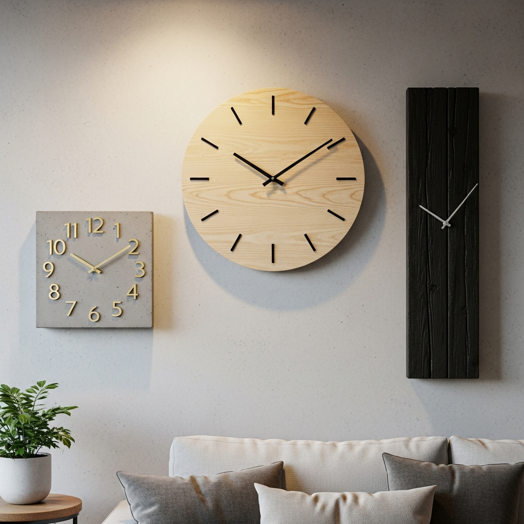 Интерьерные часы в интерьере — работы учеников Clocksy